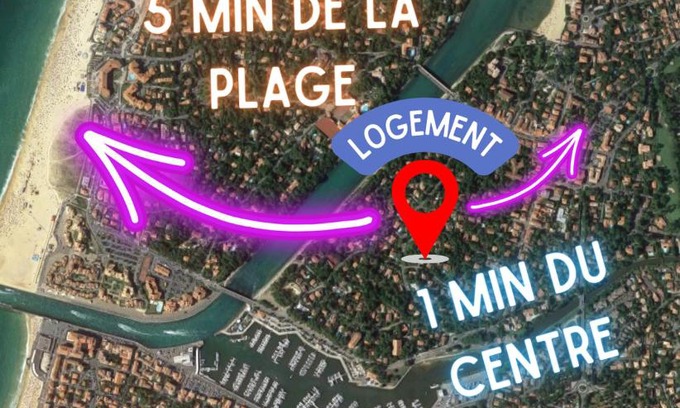Soorts-Hossegor Apartamento | Sable et Reflets - T2 - Centre ville d'Hossegor