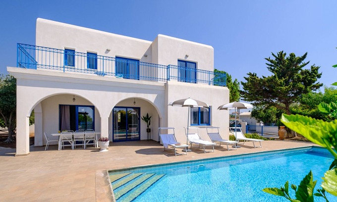 Agios Georgios Pegeias Villa | Sanders Azzurro - Villa adorable con piscina privada