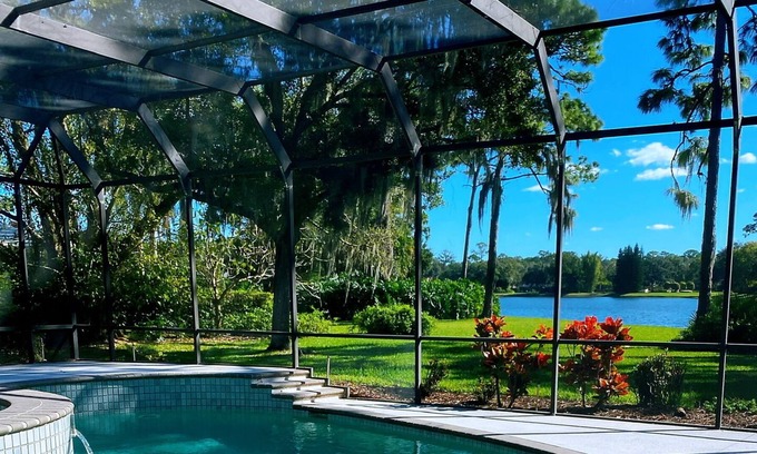 Sarasota Villa | Sarasota Lake Sunrise Villa, Luxury Meet Nature— Lake, Pool, Golf, Beach
