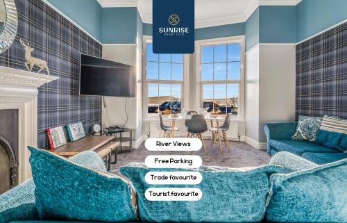 Dundee Apartamento | SCOTS-CORNER, Family Home, 2 Rooms, 4 Single Beds, Easy Access Ring-Road Location, Parking, WiFi, Sleeps 4, Fully Equipped, Brilliant Location, Beautiful River Views - Long Stays, INVOICE and REDUCED PRICE are only via SUNRISE SHORT LETS Dundee