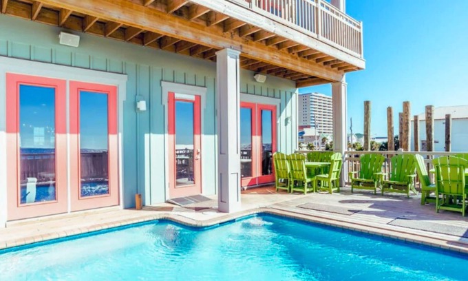 Gulf Shores Casa | 8bd / 8. 5ba Sea Glass Beach House! Ascensor, piscina privada, cocina doble