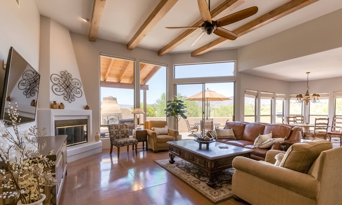 Carefree Casa | Secluded dog-friendly home with private patio, gas grill, mtn views, fireplace