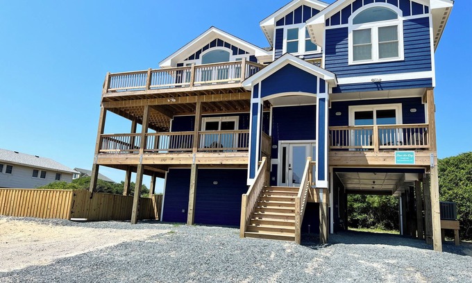 Carova Beach Casa | Semi-Oceanfront, Newer 7 Bedroom, 7.5 Bath, Theater, Pool, Hot Tub, WiFi, Pets