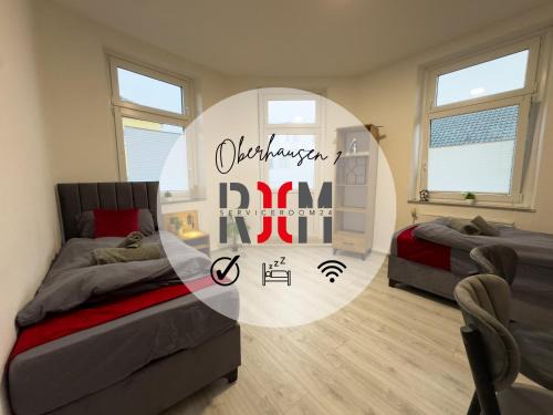 Oberhausen Apartamento | Serviceroom24 - Apartment 1 in Oberhausen WLAN - Smart-TV - 24-7 Check-in und Küche