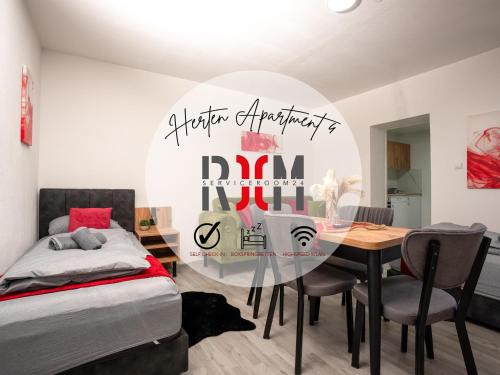 Westerholt Apartamento | Serviceroom24 - Apartment 4 in Herten WLAN - Smart-TV - 24-7 Check-in und Küche