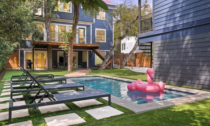 Clarksville Casa | Sleeps 20 - Pool, Luxe Historic Home + Guest House
