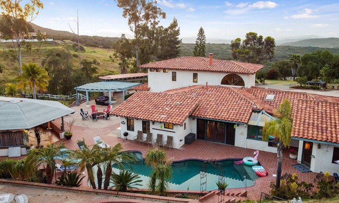 Jamul Villa | Sleeps 22 | Sun & Swim | Spanish Villa w/Hot Tub