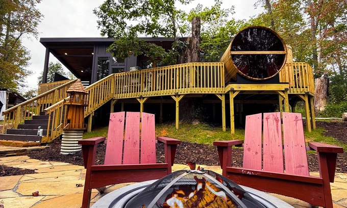 Mountain Rest Cabina | Soulrest Sanctuary Blue Ridge thermal wellness retreat - Hot tub - Sauna -