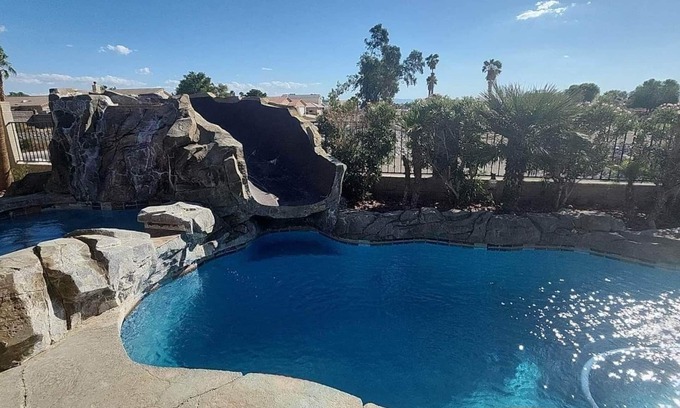 Fort Mohave Casa | Spacious Home with incredible Pool/slide and jaquzzi.Great River & Casino Fun.