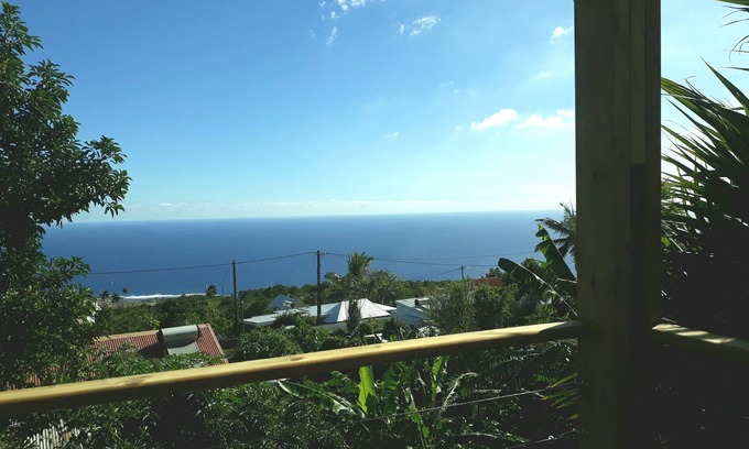 Piton Saint-Leu Casa | Amplia casa de vacaciones con excepcionales vistas al mar y a la montaña