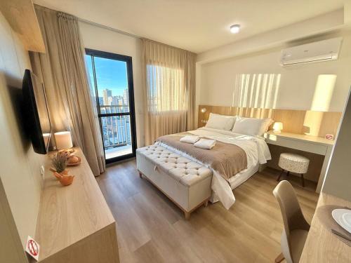 Matriz Apartamento | Studio a 500 metros do Mercado Municipal com Pisicina, academia e coworking