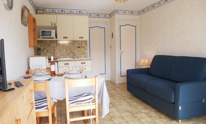 Carnac Apartamento | Studio cabine à 50m de la plage avec terrasse et parking, Carnac - FR-1-477-119