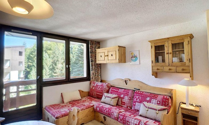 Reberty Apartamento | Studio Cabine 4 Pers, Ski aux Pieds, Balcon, Les Menuires - FR-1-178-338