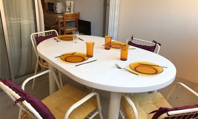 Port Leucate Apartamento | Estudio cabina con piscina, 4 personas, playa y parking privado, Port Leucate