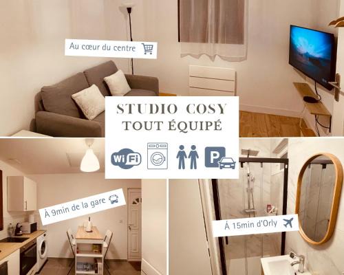 Chilly-Mazarin Apartamento | Studio cosy tout équipé, idéal