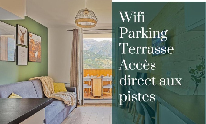 Allos le Seignus Apartamento | Studio de charme avec vue sur le Val d'Allos, parking et Wifi gratuit