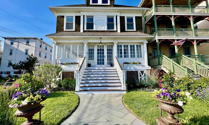 Ocean Grove Casa | Stunning historic home on 1st beach block w/ Lake and Ocean views!