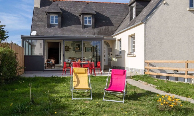 Kerlouan Casa | Preciosa casa de vacaciones privada para 8 personas con WIFI, TV, terraza y mascotas permitida