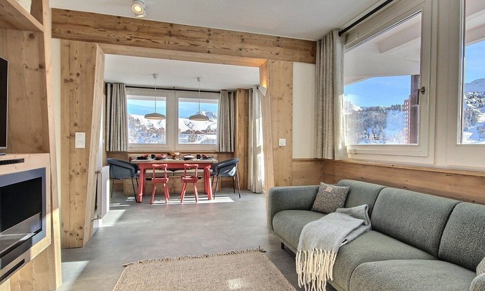 Plagne Centre Apartamento | Magnífico apartamento renovado con balcón y Wifi en Plagne Centre