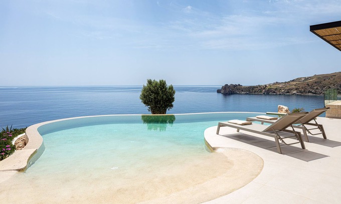 Vizari Villa | Stunning sea views, access to a private cove, hot tub!