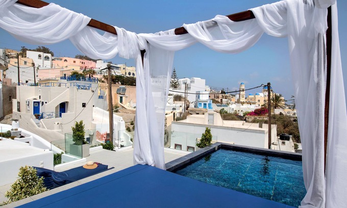 Fira Villa | Stunning Villa, Private hot tub in Thera Santorini