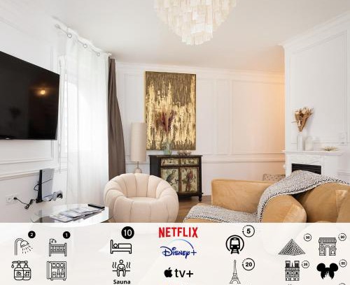 Bagneux Apartamento | Suite de Luxe à 10 min de Paris - Sauna, Cinéma