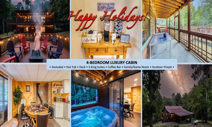 My Mountain Cabina | Summr Spl/Secluded/HotTb/Pokr/Firept/Pet/2king