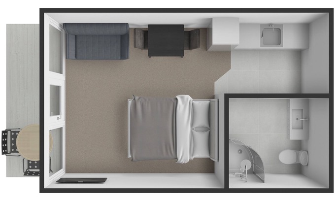 Wellsford Apartamento | Sun Valley Motel - Unit 1 Studio