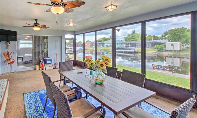 Lochmoor Waterway Estates Casa | Sunny Canal-Front Home w/ Lanai & Grill!