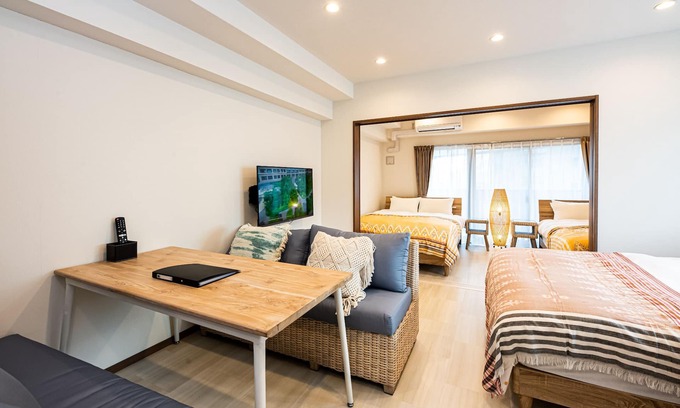 Hakata-ku Apartamento | Superior Apartment with 3 Double Beds for 6 People / Fukuoka Fukuoka