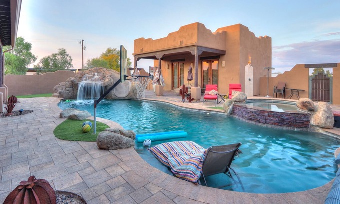 Maricopa Casa | TCR Casita- Private Desert Oasis with Tropical Backyard on 3.5 Acre