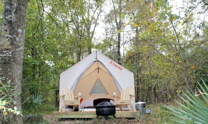 Mandeville Alquiler De RV | Tentrr State Park Site - Louisiana Fontainebleau State Park - Pond View D - Sing