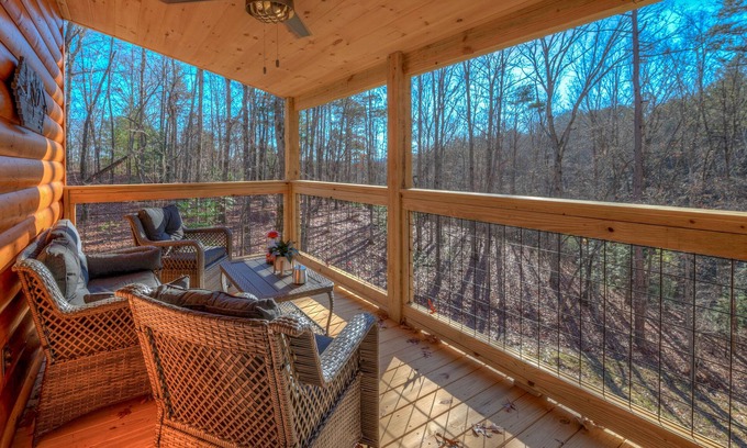 Murphy Cabina | The Fawn at Deer Ridge - Escape to a King bed and dog yard-Get Away From It All!