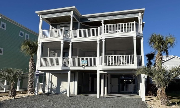 Sunset Beach Casa | Sunset Beach NC-Piscina privada-Hermosa casa