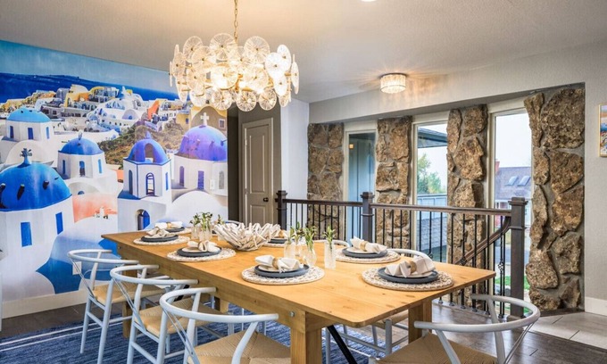 Scenic Heights Casa | The Santorini Retreat | Pool, Hot Tub, Game Room!
