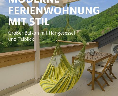 Neckarsteinach Apartamento | Traumhafte Wohnung mit Balkon & Flussblick in Neckarsteinach, 15km Heidelberg