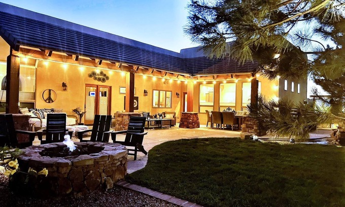 Rio Rancho Casa | Truly STUNNING~ Minutes to ABQ!VIEWS/Fireplace/Fire-Pit/ Outdoor Mecca-Hot Tub!