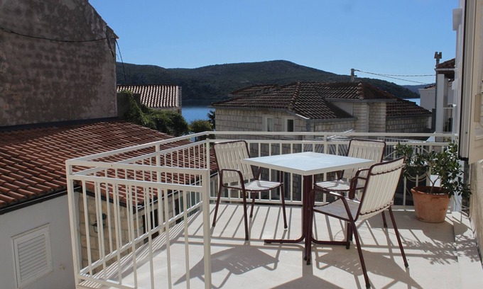 Slano Apartamento | Apartamento para dos personas en la playa Slano, Dubrovnik (A-4744-b)