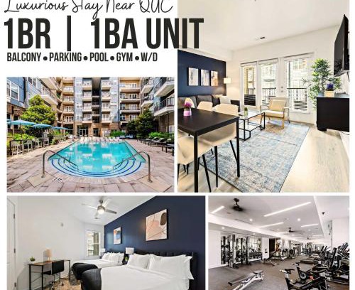 Cherry Apartamento | Unique 1BD - 5 Min DT, Gym, Parking, W-D - Sleeps 6