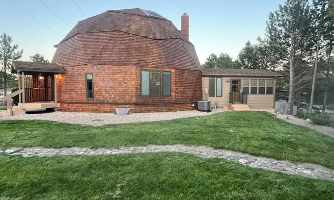 Pierre Casa | Unique Dome Escape with Missouri River Views, Spacious 3 BR with Rec Room