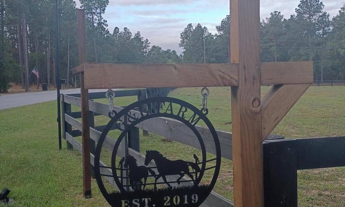 Langley Casa | Unique Hangar & RV Experience with paddock and shelter for Horses