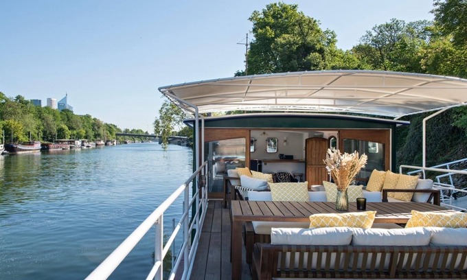 Puteaux Alquiler De Eote | Amaizing Boat House en el río Sena - Jacuzzi privado y Aparcamiento