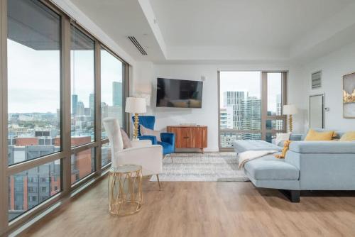 Downtown Boston Apartamento | Upscale 4BR Penthouse with Gym & Parking near MGH & TUFTS