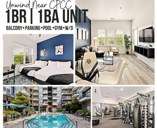 Cherry Apartamento | Urban Comfort 1BD Sleeps 6 DT 5 Min Gym & Parking