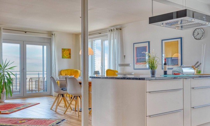 Laboe Apartamento | Apartamento de 5 estrellas Portland Laboe con impresionantes vistas del puerto y el fiordo de Kiel