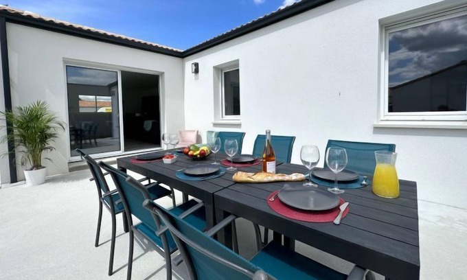 Bourgneuf-en-Retz Casa | Casa de vacaciones Le Mistral en Villeneuve-en-Retz - 6 personas, 3 dormitorios