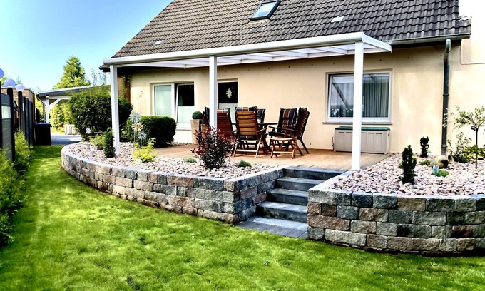 Wangerland Casa | Casa de vacaciones "Nordsee 9 Personen" con terraza privada, jardín privado y Wi-Fi