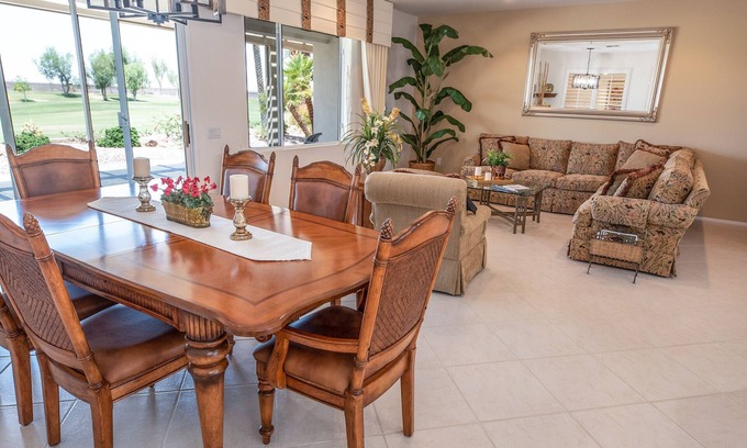 Desert Palms Casa | VACATION IN SUN CITY WITH GOLF VIEWS ! IN PALM DESERT CA Golf, Pool, Gym