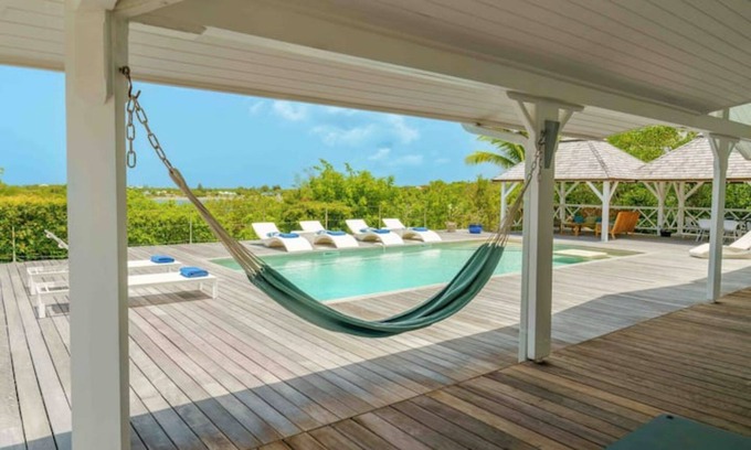 Les Terres Basses Villa | Villa Azur, Low Lands, private tennis court,swimming pool,jacuzzi