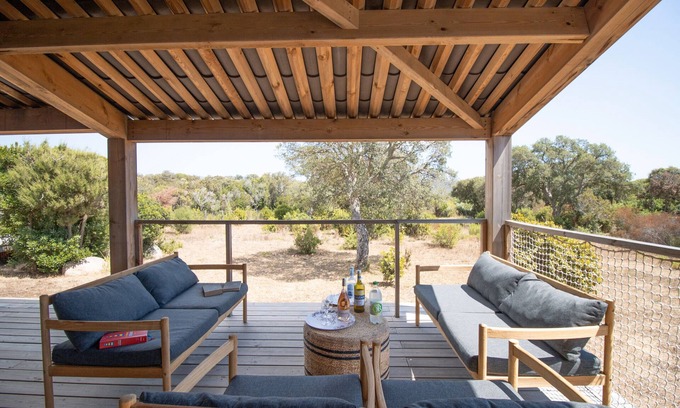 Pianotolli-Caldarello Villa | Villa "A Terra - À 200m De La Mer" con vistas al mar, 2 terrazas privadas y Wi-Fi